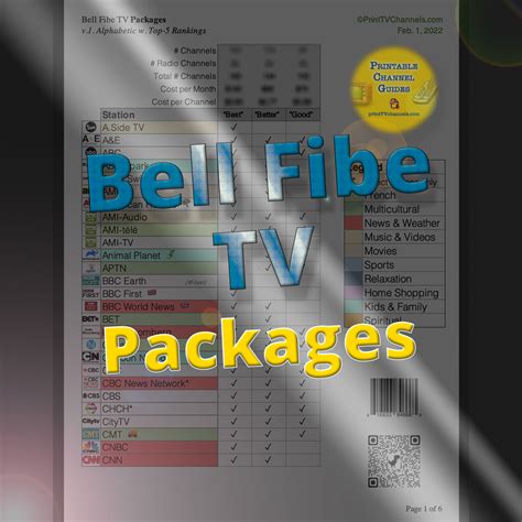 bell fibe tv channel list